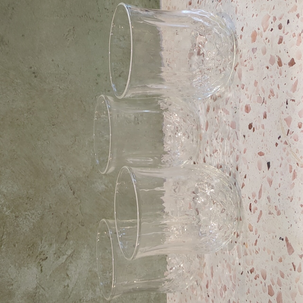 Curved Old Fashioned Glasses | Set of 4 Clear Light Weight Glass